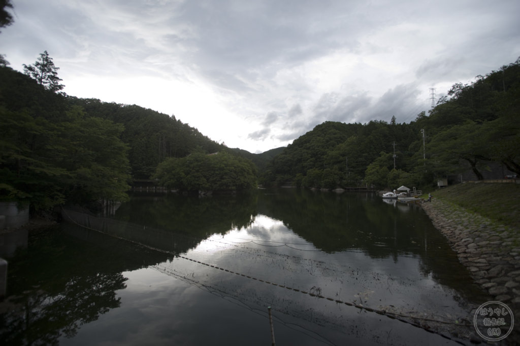 水が溜まっている普段の鎌北湖（2018年7月撮影）