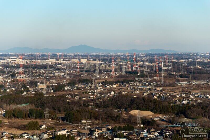 白銀平展望台から見える「茨城方面」の景色