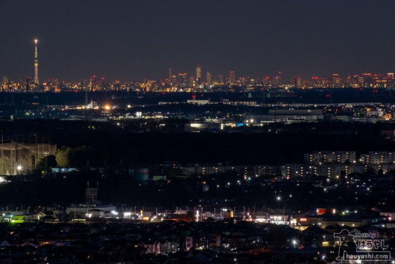 白銀平展望台からの夜景（撮影日時：1月10日 17時29分）