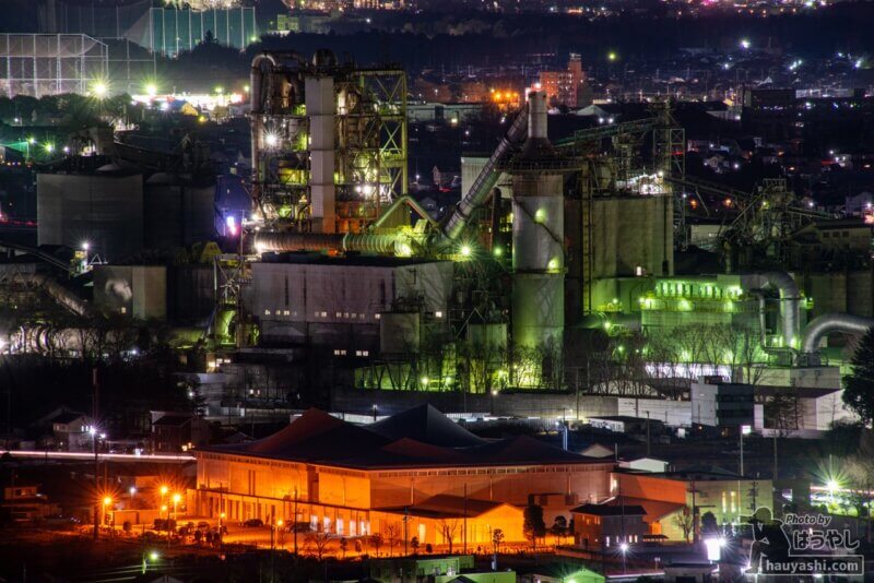 太平洋セメント 埼玉工場の夜景